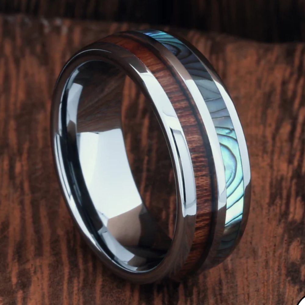 OCEAN WOOD - HALF ABALONE & HALF KOA WOOD (8MM)